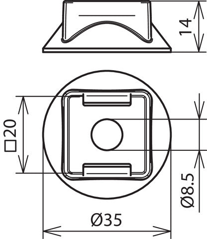 Dehn Brown Plastic Base Holder For Conductor And Rod - 276017 [10 pieces]