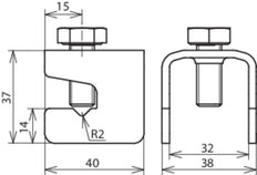 Dehn Connecting Clamp For Building Reinforcements St/Tzn - 308026 [2 pieces]
