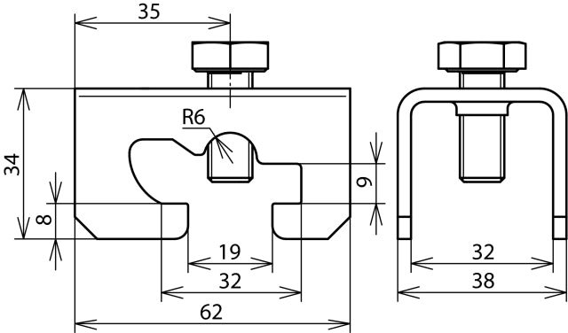 Dehn Connecting Clamp St/Tzn For Cross And Parallel Connection - 308120 [2 pieces]