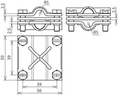 Dehn Cross Unit St Tzn For Rd 8-10mm Fl 30mm Intermontage Accessories - 314310