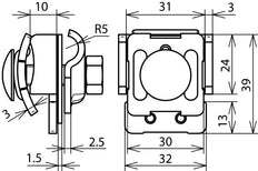 Dehn Bimetallic Saddle Clamp St Tzn Cu Clamping Range 0.7-8mm - 365117