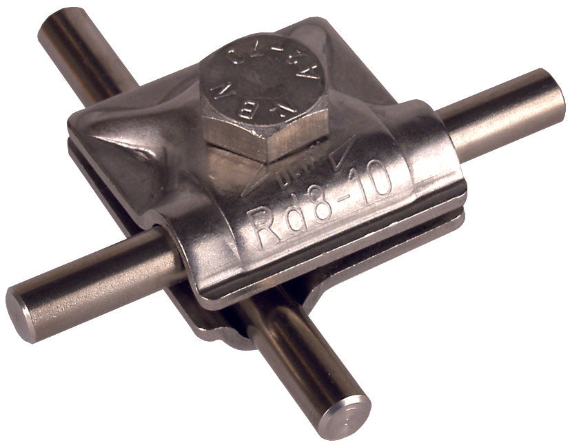 Dehn MV Clamp StSt For RD 8-10mm With Hexagon Screw Kit - 390059