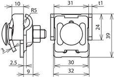 Dehn Saddle Clamp Al Clamping Range With Frame For Rd 6-10 - 365031 [2 pieces]