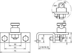 Dehn Clamp Stainless Steel Horizontal Type With KS Connector - 372259