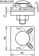 Dehn MV Clamp For Rd 8-10mm With M10x35mm Truss Head Screw And Nut - 390060 [2 pieces]