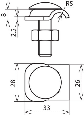 Dehn Clamping Frame Rd 6-10mm With Truss Head Screw And M10 Nut - 390150 [2 pieces]
