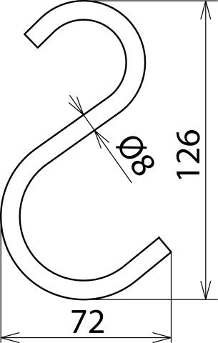 Dehn Hook 8mm For Fixing Covering Cloths 1000V - 785648