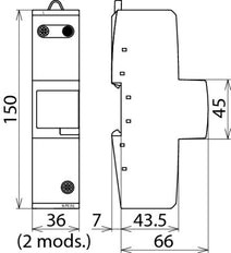 DEHN DVCI Combined Type 1 And 2 Arrester 1-Pole 255V AC - 961200