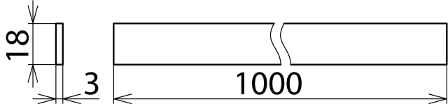 Dehn Busbar 18x3mm Cu/Sn L 1000mm Surge Protection - 919016