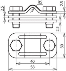 Dehn Uni Disconnecting Clamp With Intermediate Plate - 459139