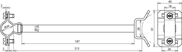 HVI EX P200 Stainless Steel Conductor Holder D20mm - 275442