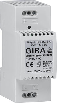 Gira Power Supply Unit DC 12V 2A DIN Rail Accessories - 531900