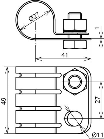 Dehn StSt Connecting Element For HVI Power Conductor D 27mm - 410239