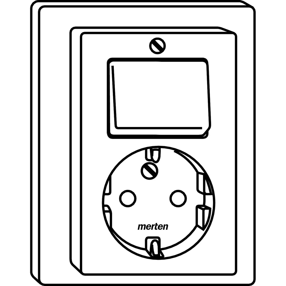 M-Smart Combination SCHUKO Socket and Switch Polar White - 278319