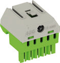 ABB ZK51G Terminal Block PE 5x1.5-4mm2 +25mm2 Screwless - 1SPE007715F9712 [2 pieces]