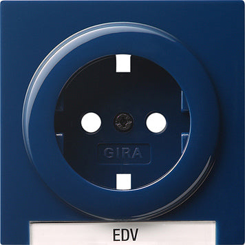 Gira S-Color Blue Cover for Socket With Text Frame - 144746