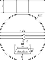 Concrete Base C45/55 17KG D337 With Recessed Grip - 102012