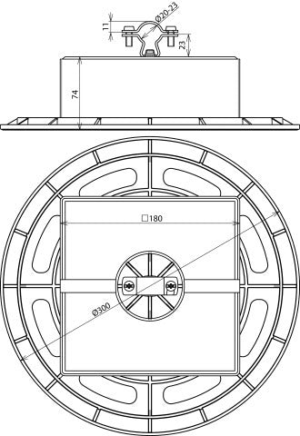 Dehn Roof Conductor Holder With Support Plate And Concrete Block - 253229