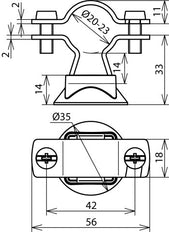 Dehn Conductor Holder For HVI/CUI Conductors With Plastic Base - 275259