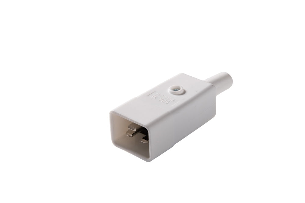 Martin Kaiser C20 Appliance Plug With Earthing Contact Arctic White - 765/KWS [25 Pieces]
