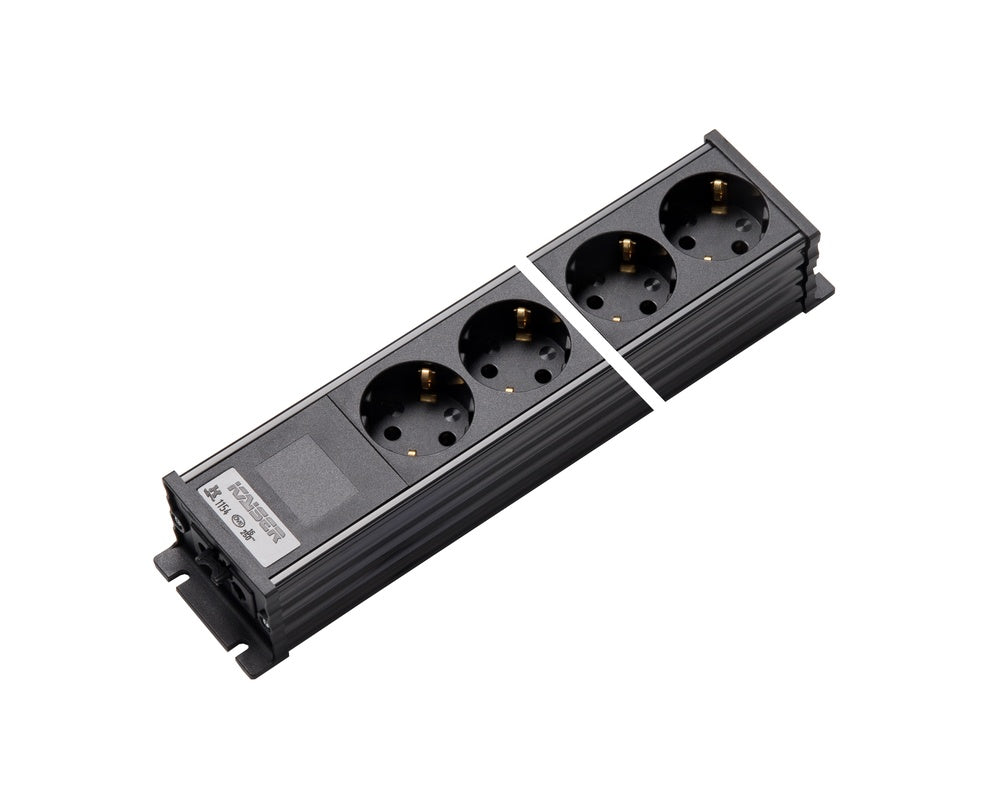 Martin Kaiser 6-Way Power Outlet Strip 45 degrees Earthing AC166 - 1154/6-1/sw [10 Pieces]