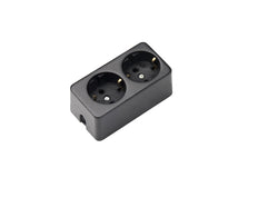 Martin Kaiser MK 2-Way Black Socket With Earthing Contact - 537/sw [15 Pieces]