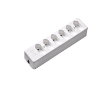 Martin Kaiser 6-Way Socket 2.5 Amp Without Earthing Contact Arctic White - 1013/kws [25 Pieces]