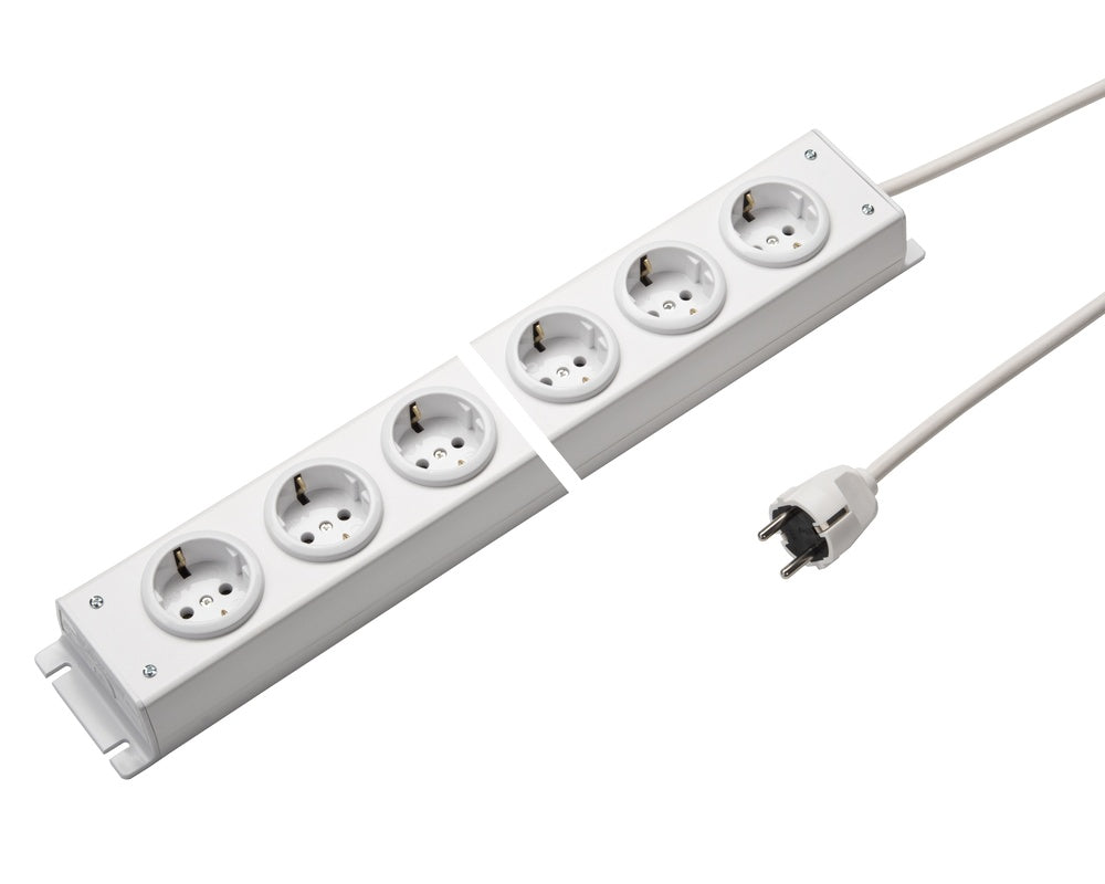 Martin Kaiser Power Outlet Strip 6-Way 90 Degrees 1.5M Cable - 1002ZL6WS15 [10 Pieces]