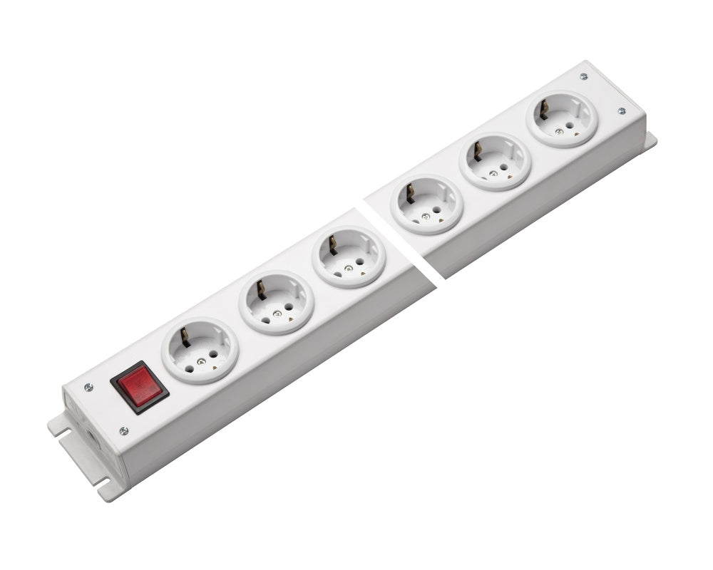 Martin Kaiser Power Outlet Strip 12-Way With Earthing Contact And Switch - 1001/12ws [10 Pieces]