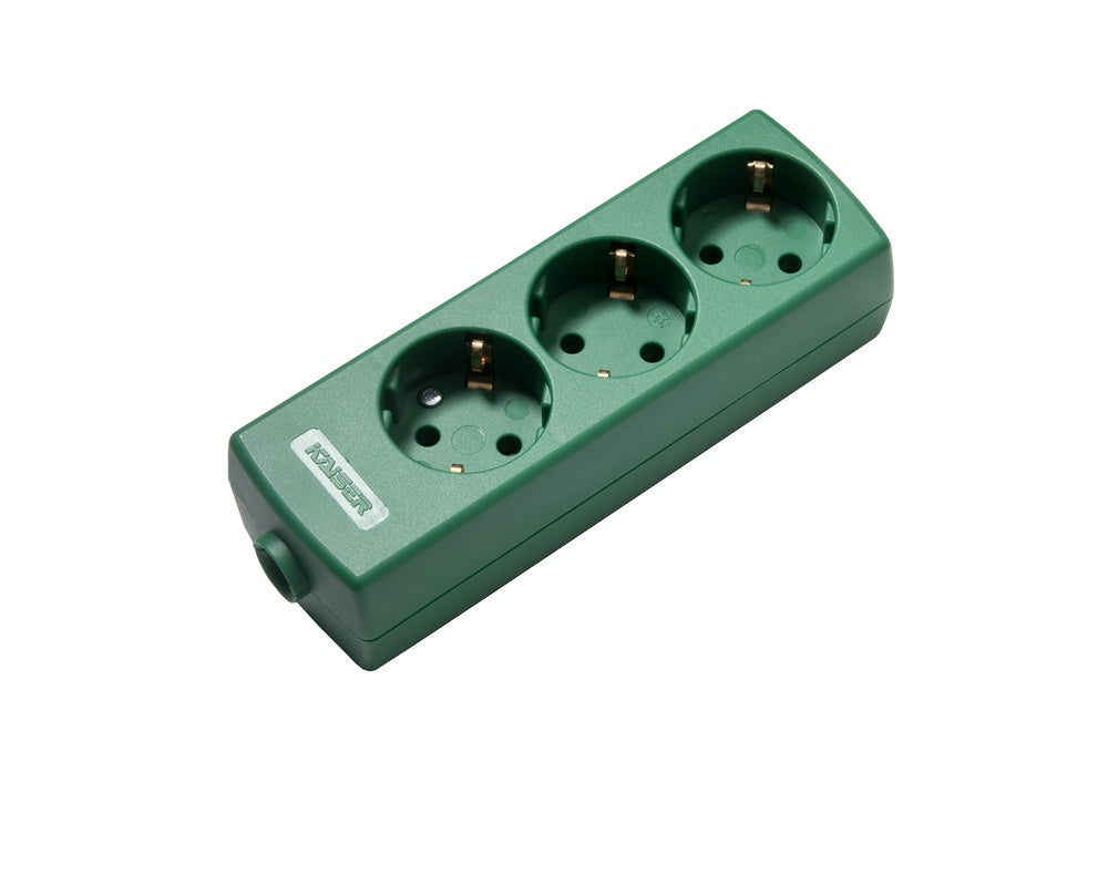 Martin Kaiser 3-Way Socket 45 Degree With Earthing Contact Green - 1047/gn [40 Pieces]