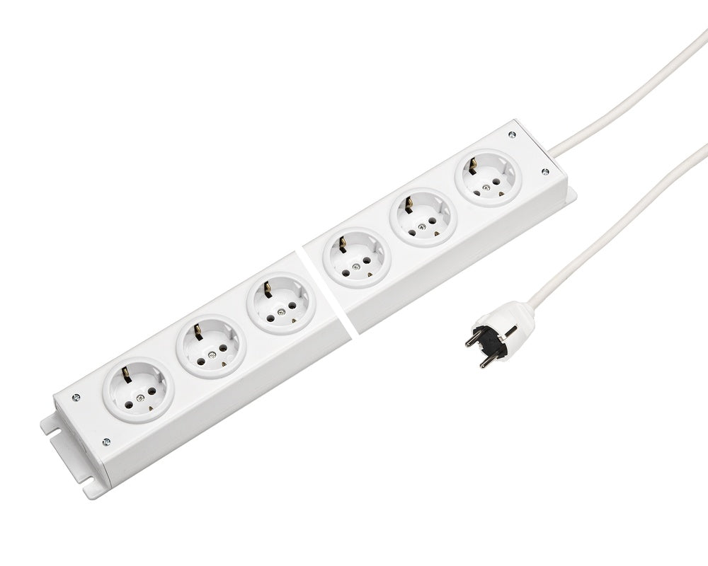Martin Kaiser 12-Way Power Strip With 90 Degree Earthing Contact - 1002ZL12WS15 [10 Pieces]