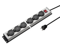 Martin Kaiser Power Outlet Strip 12 Way 90 Degree Hinged Cover IP20 1.5M Cable - 1058ZL12l-sw15 [10 Pieces]