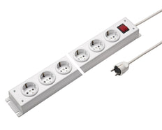 Martin Kaiser Power Outlet Strip 6-Way 90 Degree With Earthing Cable 1.5m - 1001ZL6WS15 [10 Pieces]