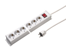 Martin Kaiser 12-Way Power Outlet Strip 45 degrees Earth Contact 1.5M - 1101KZL12ws15 [10 Pieces]