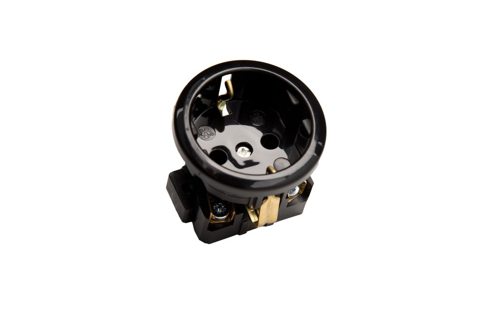 Martin Kaiser MK 1-Way Flush-Fitting Socket With Earthing Contact Black - 490/sw [40 Pieces]
