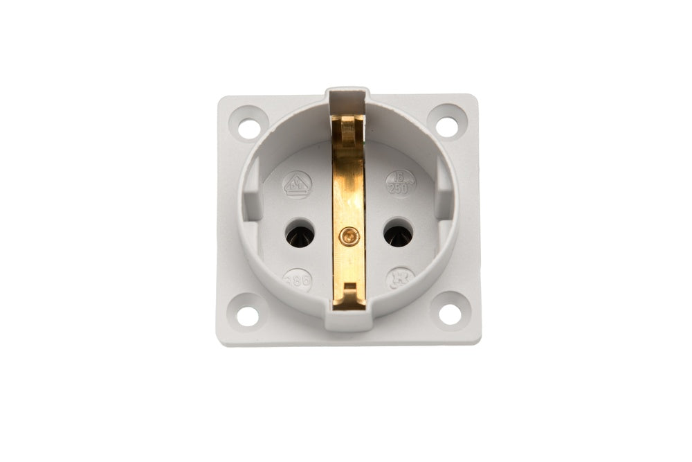 Martin Kaiser 1-Way Flush-Fitting Socket Grey IP20 - 386/1/gr [45 Pieces]