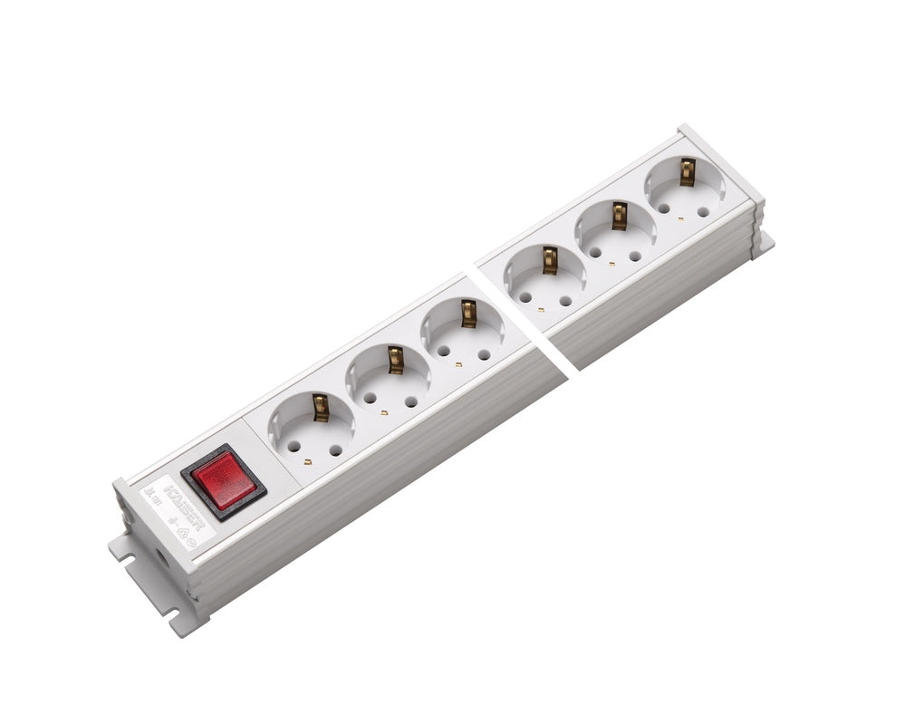Martin Kaiser 6-Way Power Outlet Strip with Switch White - 1101/6ws [10 Pieces]