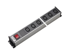 Martin Kaiser Power Strip 6-Way IEC C13 70 Degree 10 Amp With Switch - 1121/6l-sw [10 Pieces]