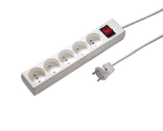 Martin Kaiser 5-Way Unearthed Socket With Switch And 1.5M Cable - 1051ZL/15/kws [10 Pieces]