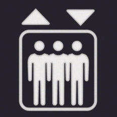 Berker Foil Square With Lift Symbol For LED Signal Light - 19058005 [2 pieces]