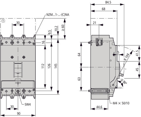 Eaton N1-63 Three Pole Switch Disconnector 63A - 259143