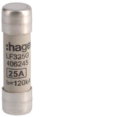 Hager Industrial Cylindrical Fuse 25A 500V 10x38mm - LF325G [10 Pieces]