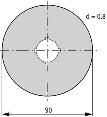 Emergency Stop Label 90mm Multilingual Yellow - 216465