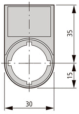 Eaton RMQ Titan Label Holder I O II For 22mm Controls - 216486 [5 Pieces]
