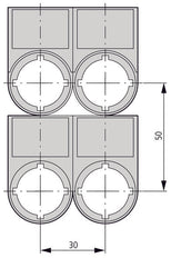 Eaton RMQ-Titan Label Carrier 0-I With Mounting Plate - 216485 [5 Pieces]