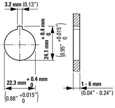 Eaton RMQ Titan Label Holder I O II For 22mm Controls - 216486 [5 Pieces]