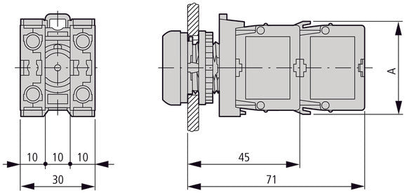 Front Mount Green LED Element 12-30V AC/DC - 216559