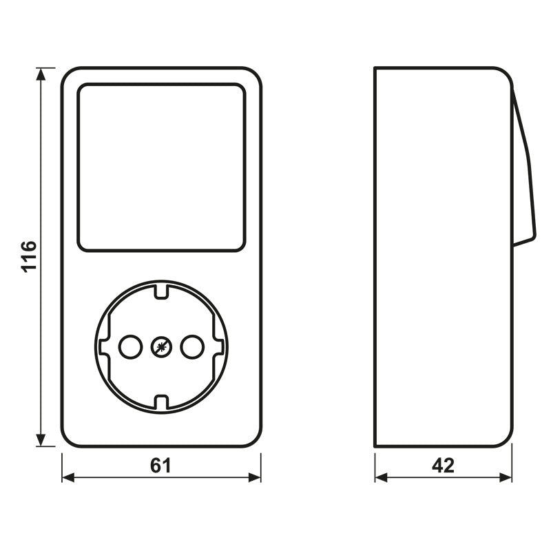 Jung AP600 Combined Switch Socket Outlet White - 676A