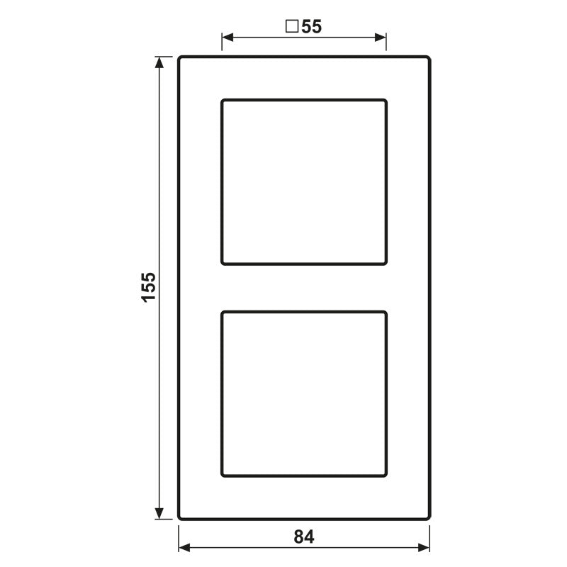 Jung A-Creation Double Glass Cover Frame Champagne - AC582GLCH