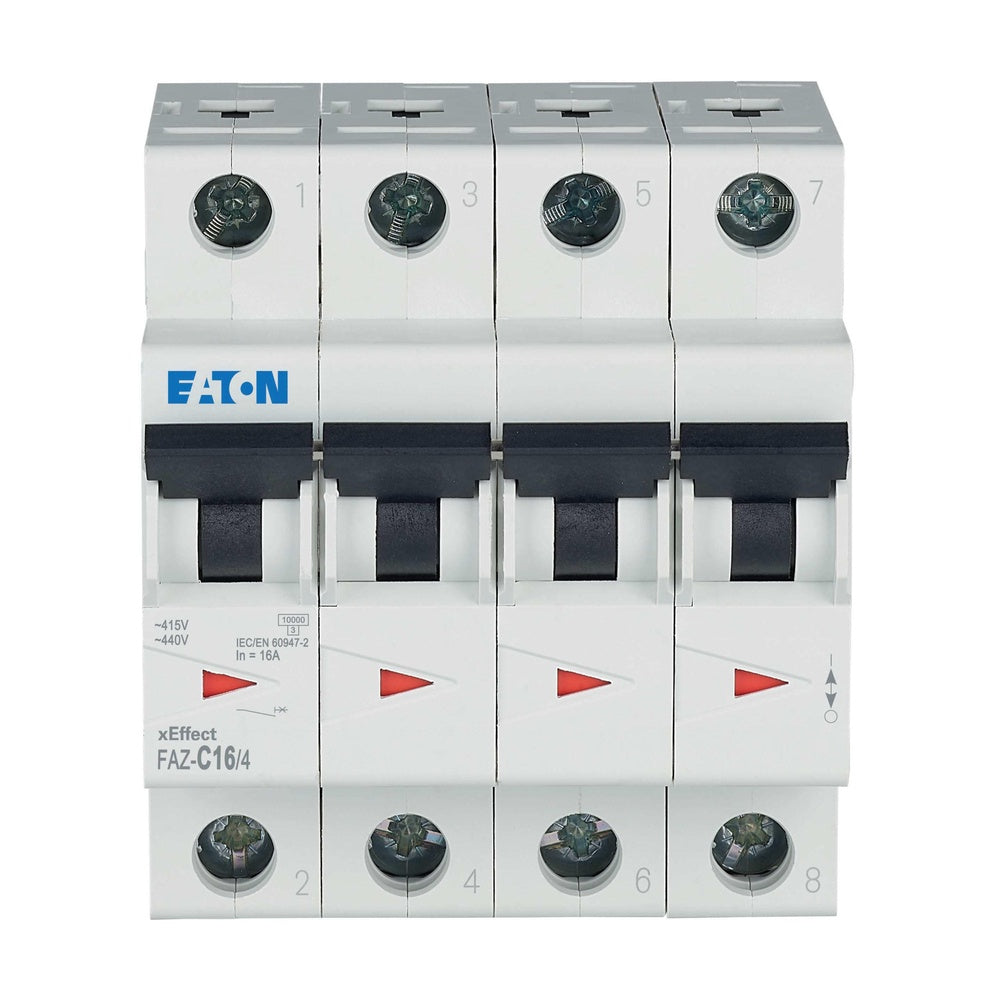 Eaton FAZ-C16/4 4-Pole MCB Circuit Breaker 16A - 279061
